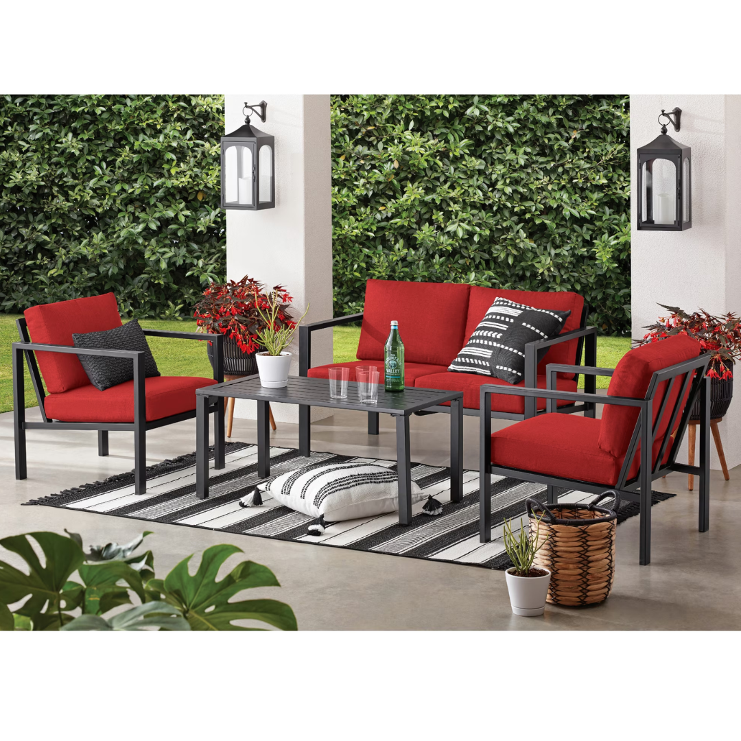 Mainstays 4-Piece Patio Conversation Set