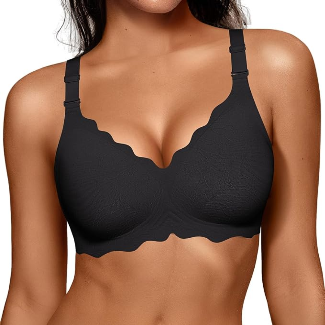 Scalloped Women's Seamless Jelly Bra