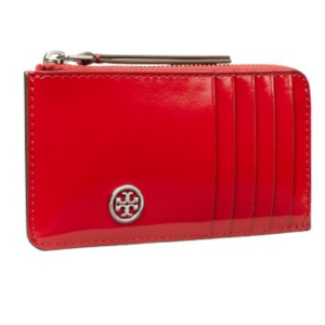 Tory Burch Robinson Leather Zip Card Case