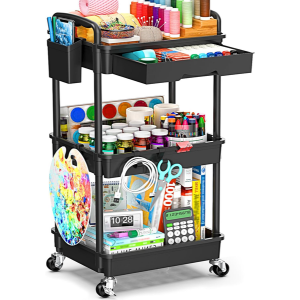 3-Tier Rolling Craft Cart Organizer