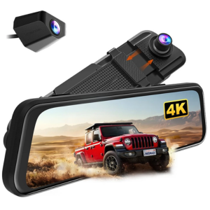 Front & Rear 4K Dash Cam w/Night Vision