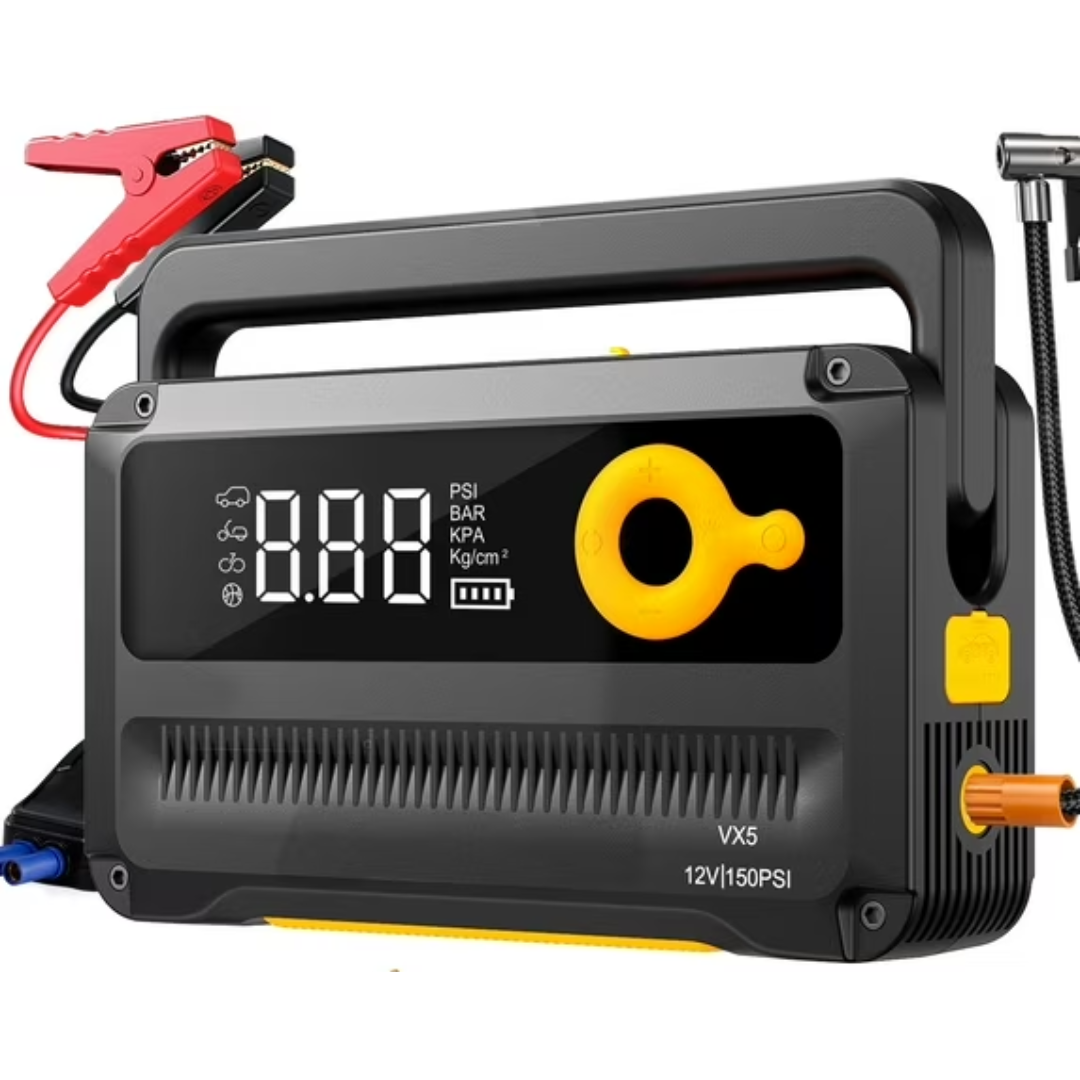 6000A Jump Starter w/Air Compressor & Battery
