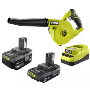 Ryobi One+ 18V Lithium-Ion Blower w/Batteries