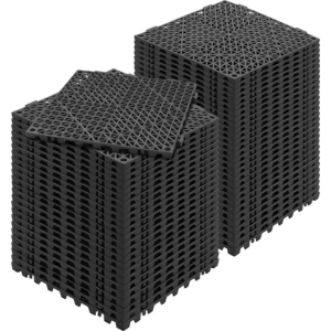 Interlocking 12-Pack Drainage Mat Floor Tiles