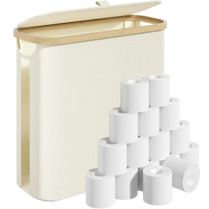 16-Rolls Toilet Paper Storage Basket w/Lid