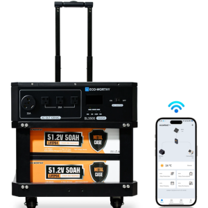 Eco-Worthy 5120Wh Stackable Power Station w/3500W Solar Inverter