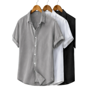 3-Pack Men's Linen Shirts
