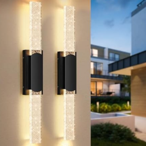 2-Pack Crystal Bubble Glass Wall Light Fixtures