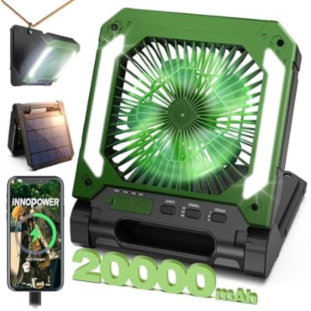 Hakol 20000mAh Solar Camping Fan