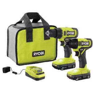 Ryobi ONE+ 18V Cordless 2-Tool Drill & Driver Kit w/Batteries