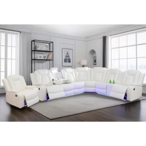 Power Reclining Sectional Sofa w/LED & USB