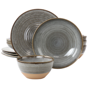 Gibson 12-Piece Earthenware Dinnerware Set