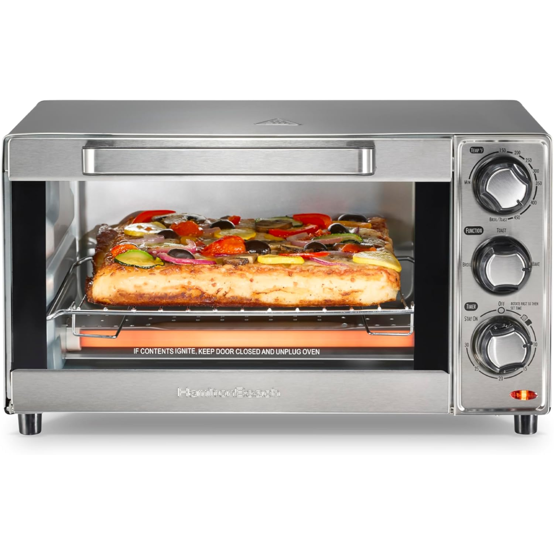 Hamilton Beach 4-Slice Stainless Steel Toaster Oven & Pizza Maker