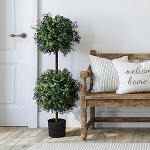 National Tree 46'' Artificial Boxwood Topiary Tree