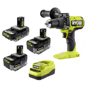 Ryobi ONE+ 18V Cordless Hammer Drill Kit w/Batteries & Charger