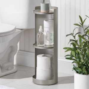 Steel 3-Tier Rotating Bathroom Organizer