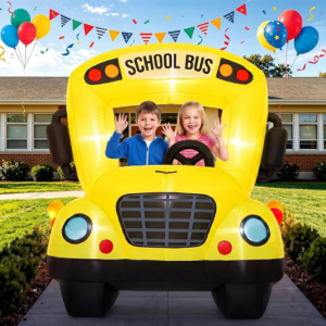 Lighted 6' School Bus Inflatable