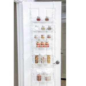 Smart Design 6-Shelf Over The Door Adjustable Pantry Organizer