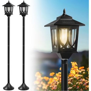 2-Pack Solar Lamp Post Lights