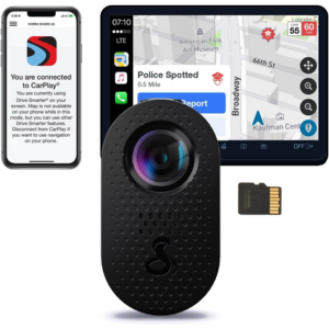 Cobra Discreet QHD Dash Cam w/Night Vision & 16GB Card