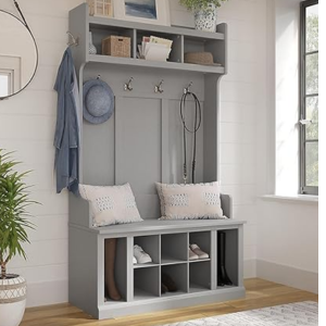 Bush Furniture Woodland Hall Tree w/Shelves