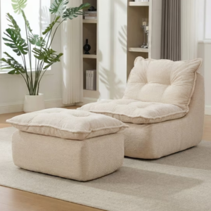 Boneless Chaise Lounge Chair & Ottoman