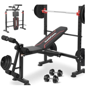Foldable 1500lbs. Weight Bench w/Leg Extension