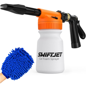 Car Wash Foam Cannon Spray Gun + Microfiber Wash Mitt