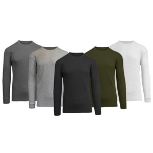 3-Pack Men's Waffle-Knit Thermal Shirts
