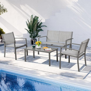Outdoor 4-Piece Patio Conversation Set