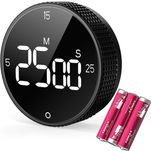 Magnetic LED Kitchen Timer w/Alarm