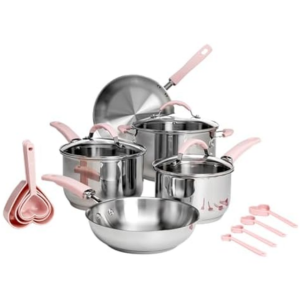 Paris Hilton 10-Piece Stainless Steel Cookware Set