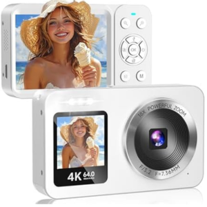 Portable 4K 64MP Dual Screen Digital Camera