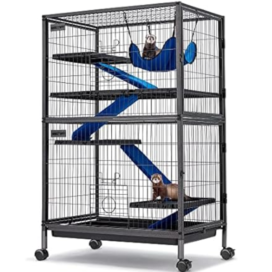 Rolling 50''H Metal Small Animal Cage