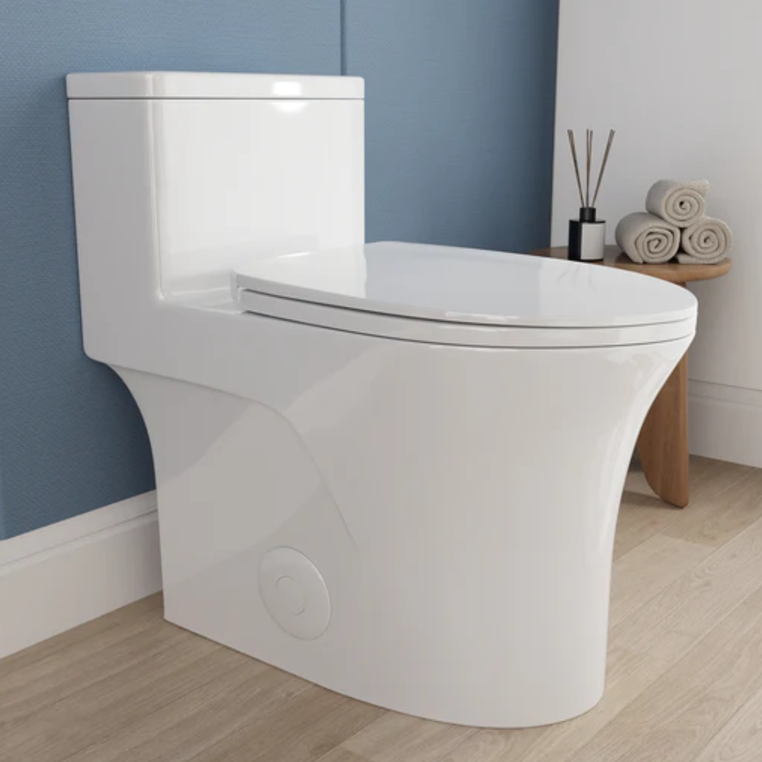 DeerValley Dual-Flush Elongated Rimless One-Piece Toilet