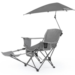 Sport-Brella Camping Recliner Chair w/Clamp-On Sun Shade