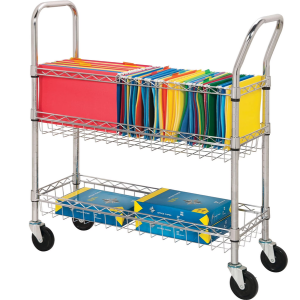 Metal Rolling Mail Cart Organizer