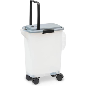PetFusion 10Gal Litter Storage Container w/Adjustable Spout & Wheels