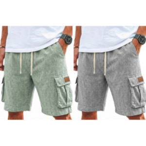 2-Pack Men's Linen Shorts