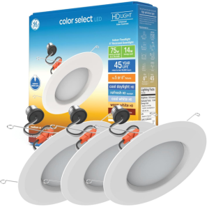 3-Pack Dimmable GE LED Downlight Fixtures