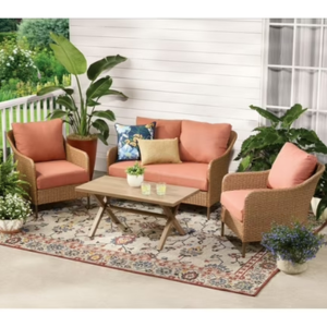 Mainstays 4-Piece Cushioned Patio Set