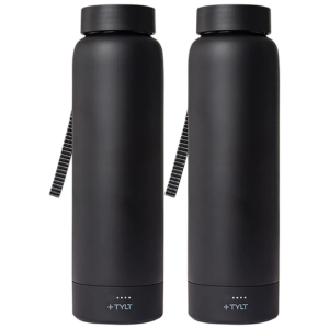 2-Pack 24oz Insulated Bottle w/Wireless Power Bank
