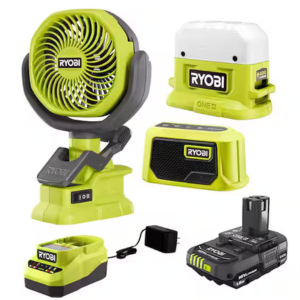 Ryobi 18V Cordless 3-Tool Campers Kit w/Battery &Charger