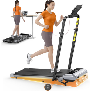 6 in 1 Folding Treadmill w/Adjustable Handle Bar