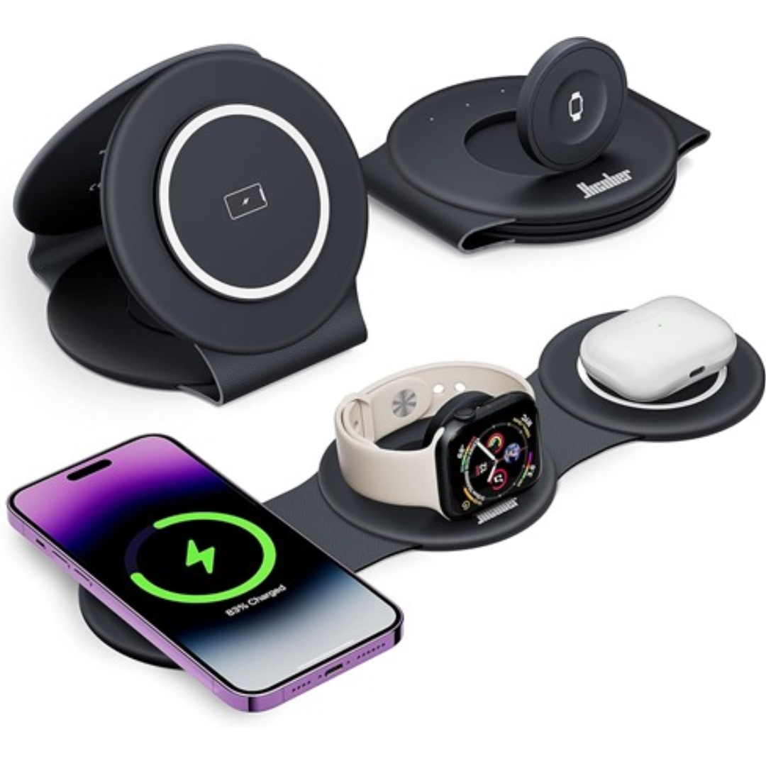 Wireless 3-in-1 Magnetic Foldable Apple Charging Station