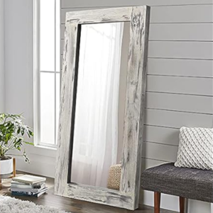 Over Sized Wood Floor Mirror
