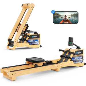 Merach Foldable Water Rowing Machine w/App