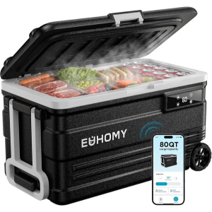 Euhomy 80Qt 12V Car Fridge/Freezer w/App
