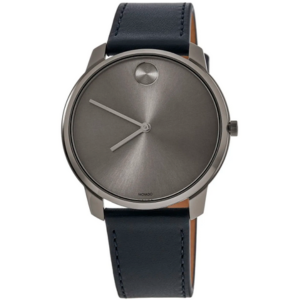 Movado Bold Leather Strap Men's Watch