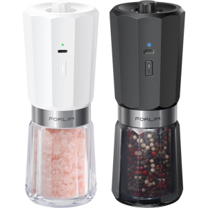 2-Pack Electric Salt & Pepper Grinder Set